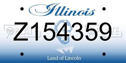 Z154359 Illinois License Plate