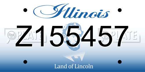 Z155457 Illinois License Plate