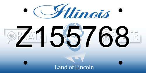 Z155768 Illinois License Plate
