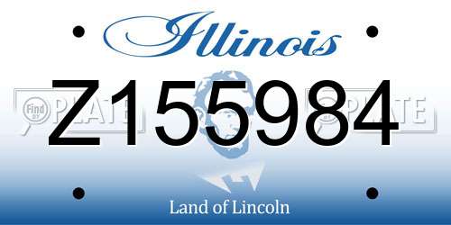 Z155984 Illinois License Plate