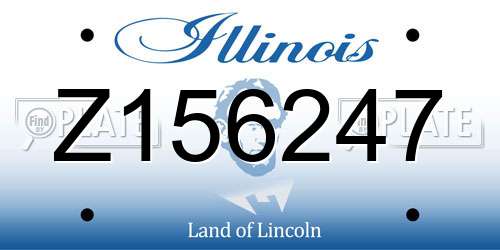 Z156247 Illinois License Plate