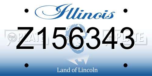 Z156343 Illinois License Plate