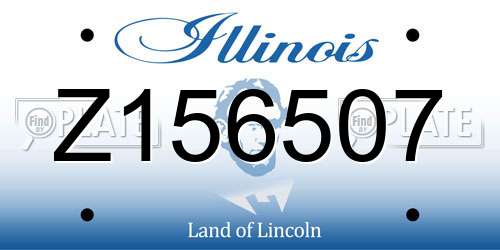 Z156507 Illinois License Plate