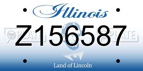 Z156587 Illinois License Plate