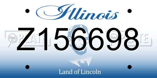 Z156698 Illinois License Plate