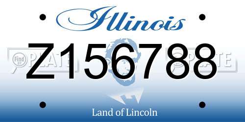 Z156788 Illinois License Plate