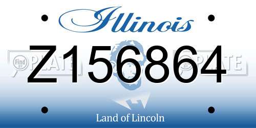 Z156864 Illinois License Plate