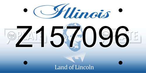 Z157096 Illinois License Plate
