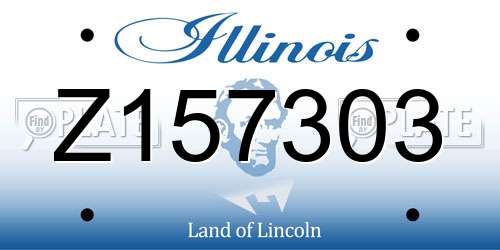 Z157303 Illinois License Plate