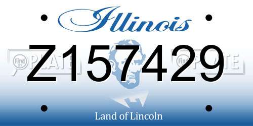 Z157429 Illinois License Plate