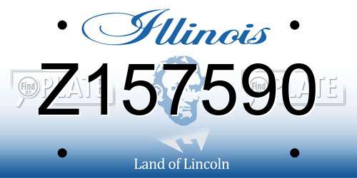 Z157590 Illinois License Plate