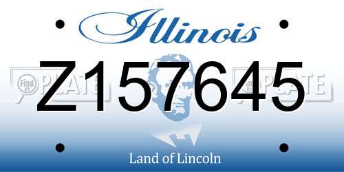 Z157645 Illinois License Plate