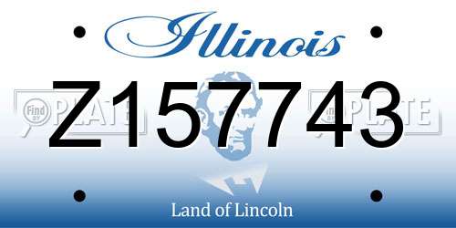 Z157743 Illinois License Plate