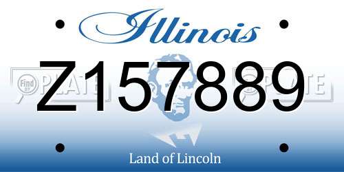 Z157889 Illinois License Plate