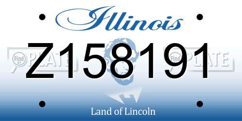 Z158191 Illinois License Plate