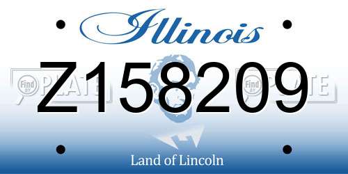 Z158209 Illinois License Plate
