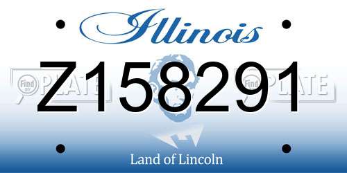 Z158291 Illinois License Plate