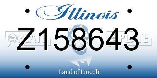 Z158643 Illinois License Plate