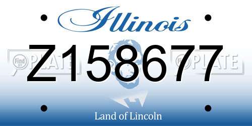 Z158677 Illinois License Plate