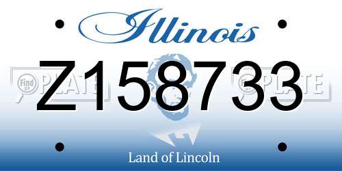 Z158733 Illinois License Plate