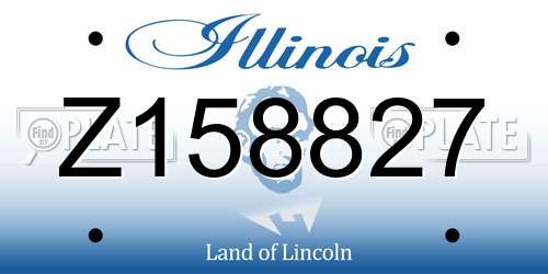 Z158827 Illinois License Plate
