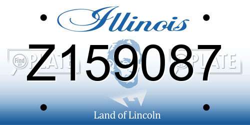 Z159087 Illinois License Plate