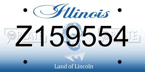 Z159554 Illinois License Plate