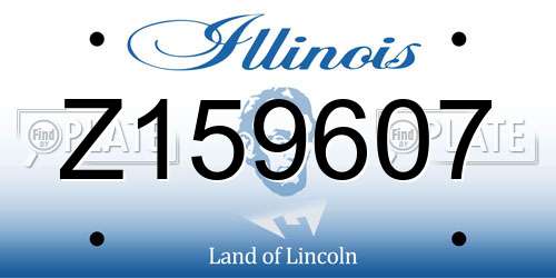 Z159607 Illinois License Plate