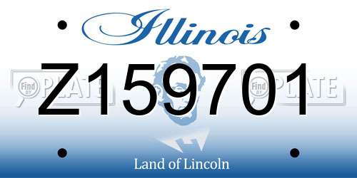 Z159701 Illinois License Plate