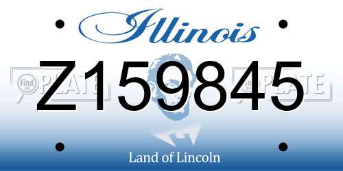 Z159845 Illinois License Plate
