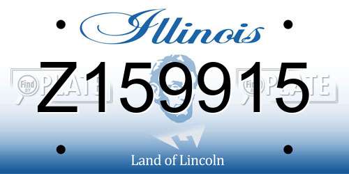 Z159915 Illinois License Plate