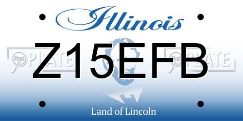 Z15EFB Illinois License Plate