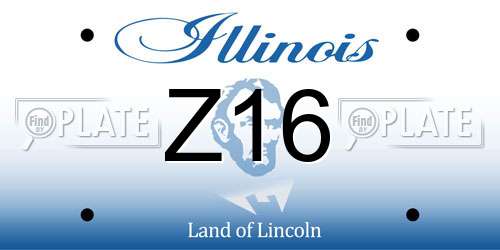 Z16 Illinois License Plate