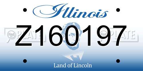 Z160197 Illinois License Plate
