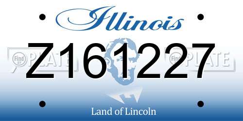 Z161227 Illinois License Plate