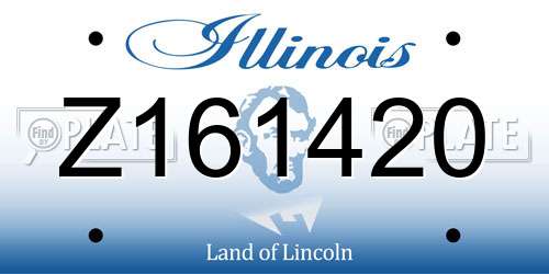 Z161420 Illinois License Plate