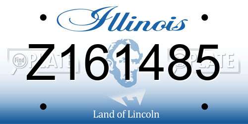 Z161485 Illinois License Plate