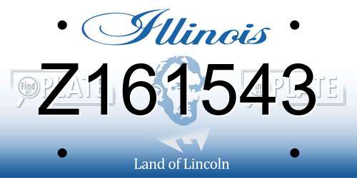 Z161543 Illinois License Plate
