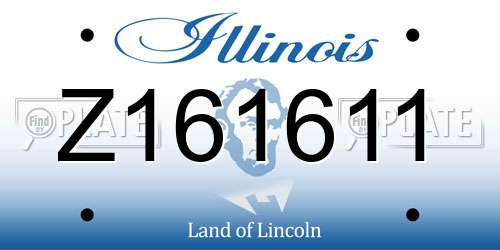 Z161611 Illinois License Plate