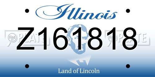 Z161818 Illinois License Plate