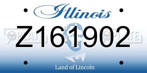 Z161902 Illinois License Plate