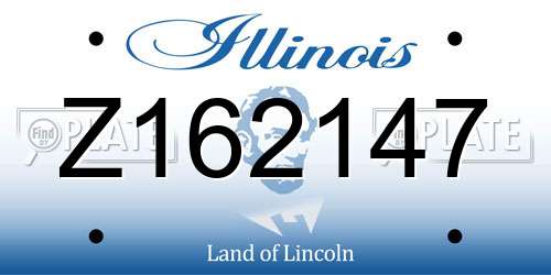 Z162147 Illinois License Plate