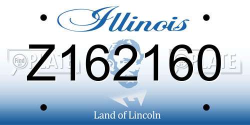 Z162160 Illinois License Plate