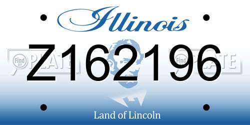 Z162196 Illinois License Plate