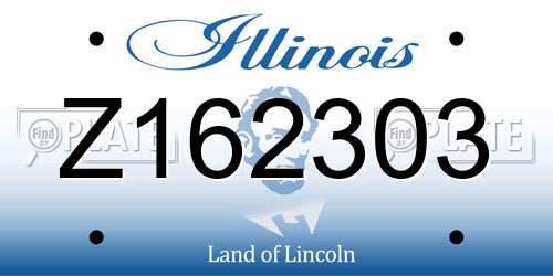 Z162303 Illinois License Plate