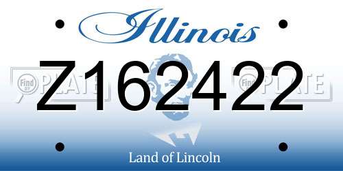 Z162422 Illinois License Plate