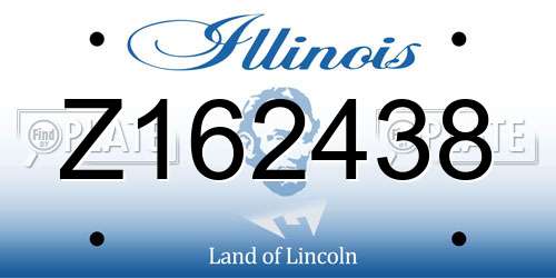 Z162438 Illinois License Plate