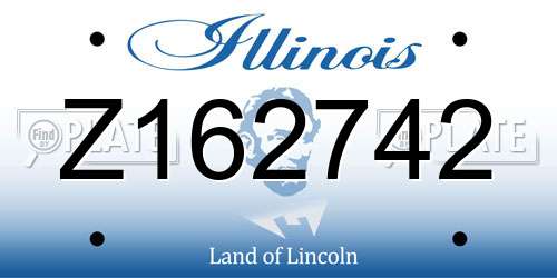 Z162742 Illinois License Plate