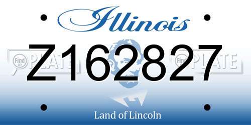 Z162827 Illinois License Plate