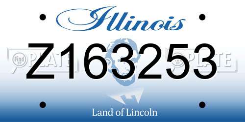 Z163253 Illinois License Plate